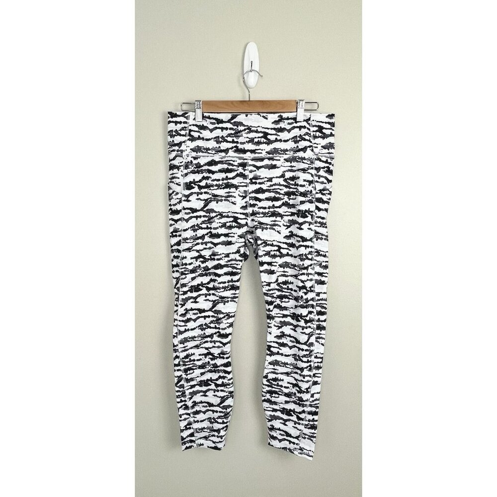 Fabletics Women’s Pure Luxe High Waist Leggings Black White Sz‎ XXL